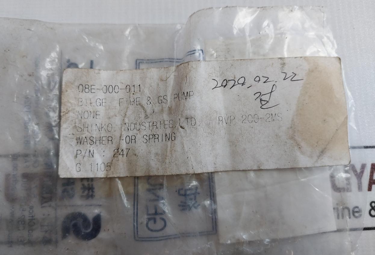 Shinko Washer For Spring Bilge, Fire & Gs Pump Rvp 200-2Ms 247 G 1105