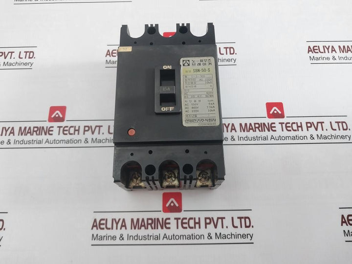 Shinyoung Electric Sbn-50-s 3 Pole No-fuse Breaker Ac 220V 10Ka C220C003H01