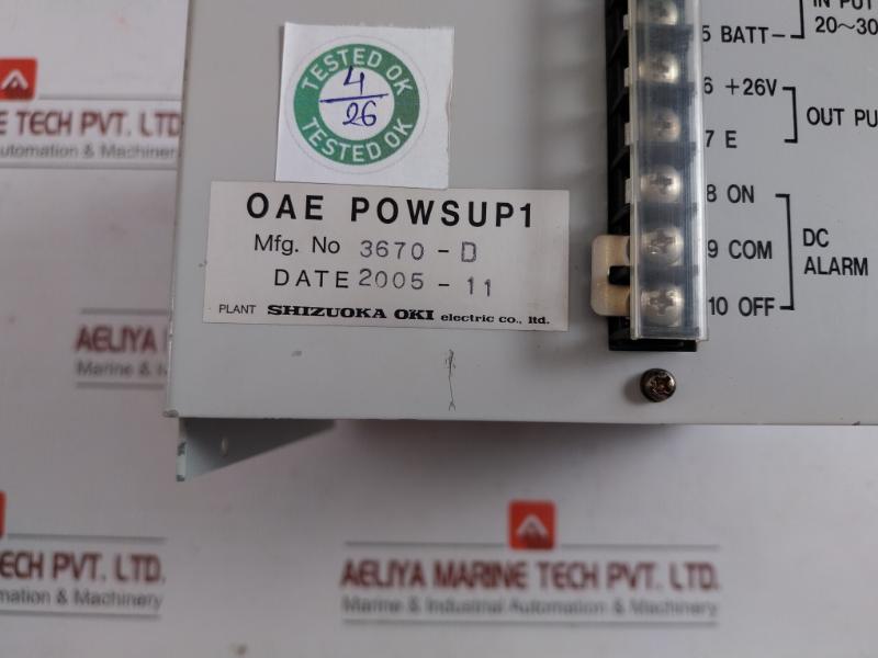 Power Supply Unit 3670-d Shizuoka Oki