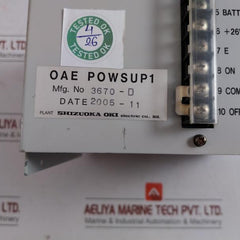 Power Supply Unit 3670-d Shizuoka Oki