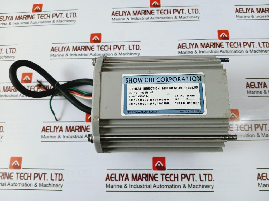 Show Chi A500S44 3-phase Induction Motor Gear Reducer 500W 440V