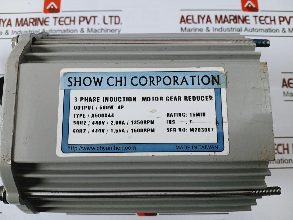 Show Chi A500S44 3-phase Induction Motor Gear Reducer 500W 440V