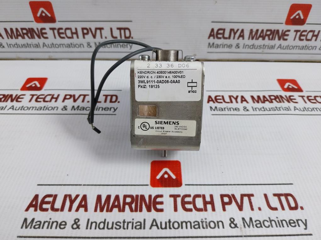 Shunt Trip For Circuit Breaker 240Vac/Dc 50/60Hz Siemens 3Wl9111-0Ad06-0Aa0