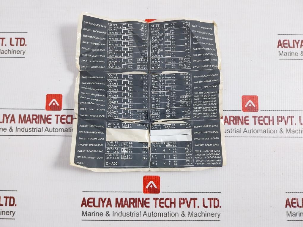 Shunt Trip For Circuit Breaker 240Vac/Dc 50/60Hz Siemens 3Wl9111-0Ad06-0Aa0
