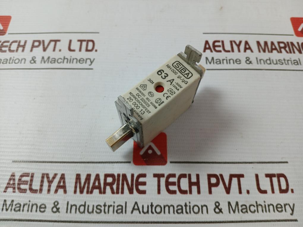 Siba Nh 000 Nh Fuse 63 Amp 500V 120Ka 20 000 13