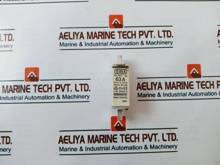 Siba Nh 00C Gl 63A Fuse 20 000 13