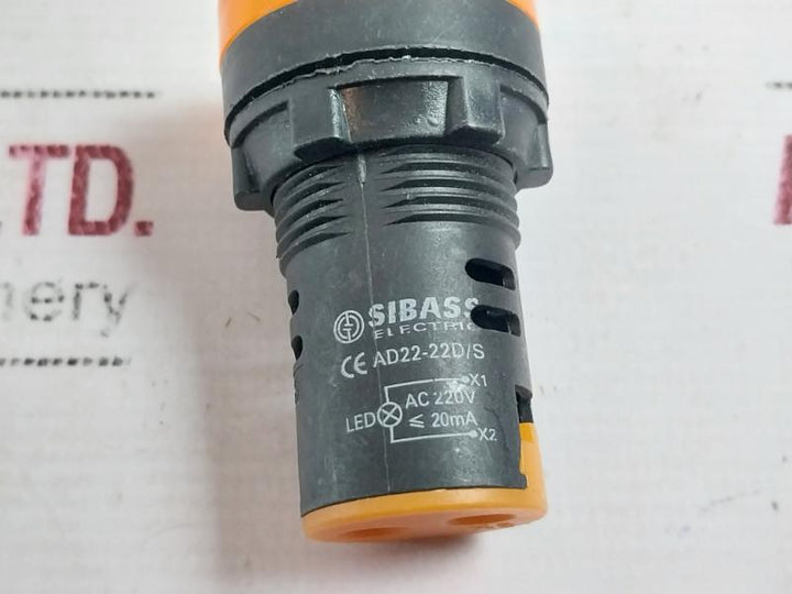 Sibass Ad22-22D/S Led Panel Mount Orange Ac 220V 20Ma