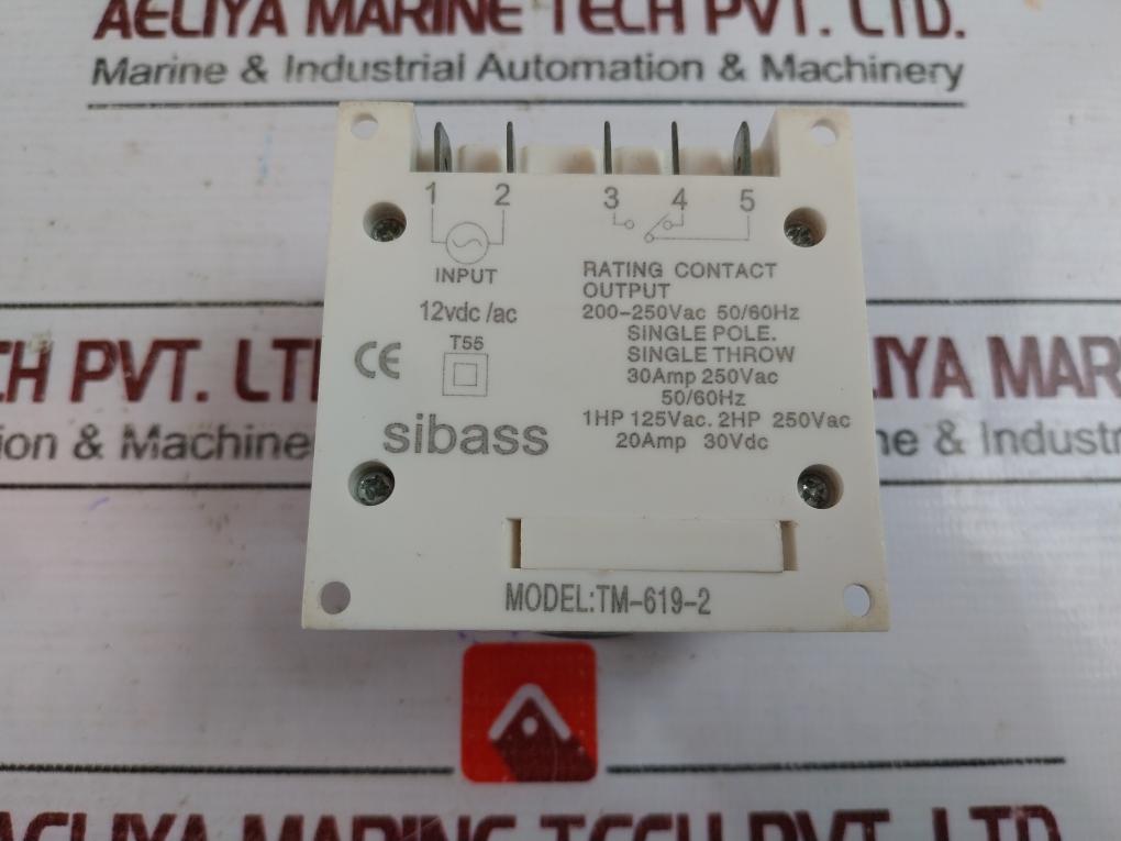 Sibass Tm-619-2 Digital Timer 12V Ac/Dc 30A 1Hp 250Vac 50/60Hz