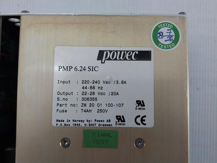 Sic Switching Power Supply Zm 20 01 100-107 Powec 220-240Vac 3.8A 22-28Vdc 20A