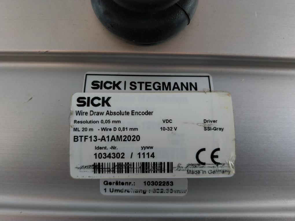 Sick Btf13-a1Am2020 Wire Draw Absolute Encoder Atm60-a1A0-k20 Dc 10-32V 0,05 Mm