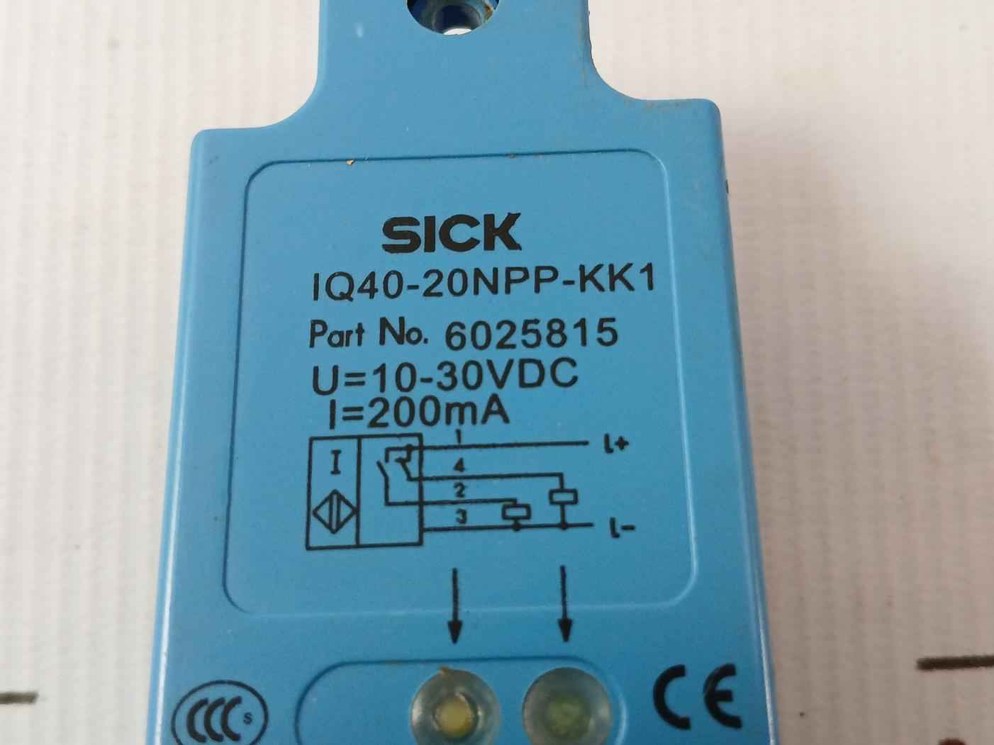 Sick Iq40-20Npp-kk1 Proximity Switch 6025815 10-30Vdc