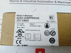 Sick Iq40-20bppkk0s Square Proximity Switch Sensor Dc 10-30v Class 2