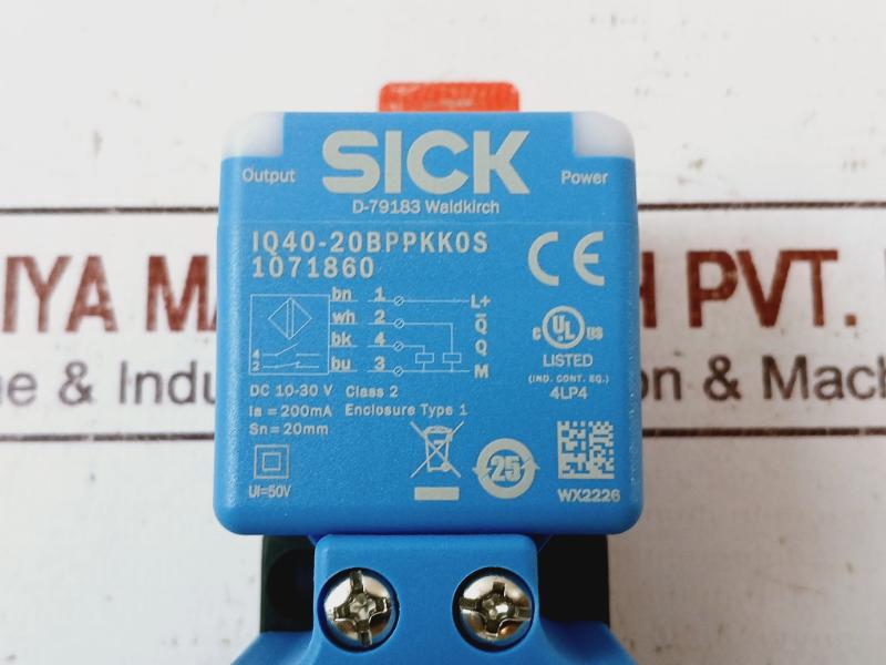 Sick Iq40-20bppkk0s Square Proximity Switch Sensor Dc 10-30v Class 2
