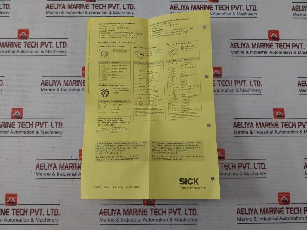 Sick Lms511-traffic Lidar Sensor Dc24V 22W 55.6W Iec 60825-1 1 064 730