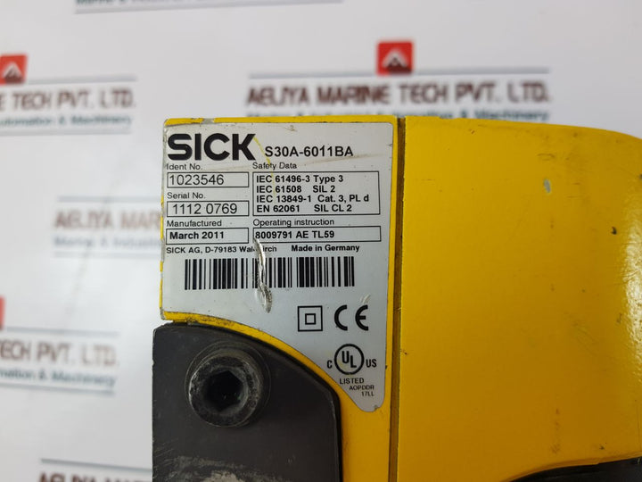 Sick S30A-6011Ba Safety Laser Scanner S30A-xxxxba