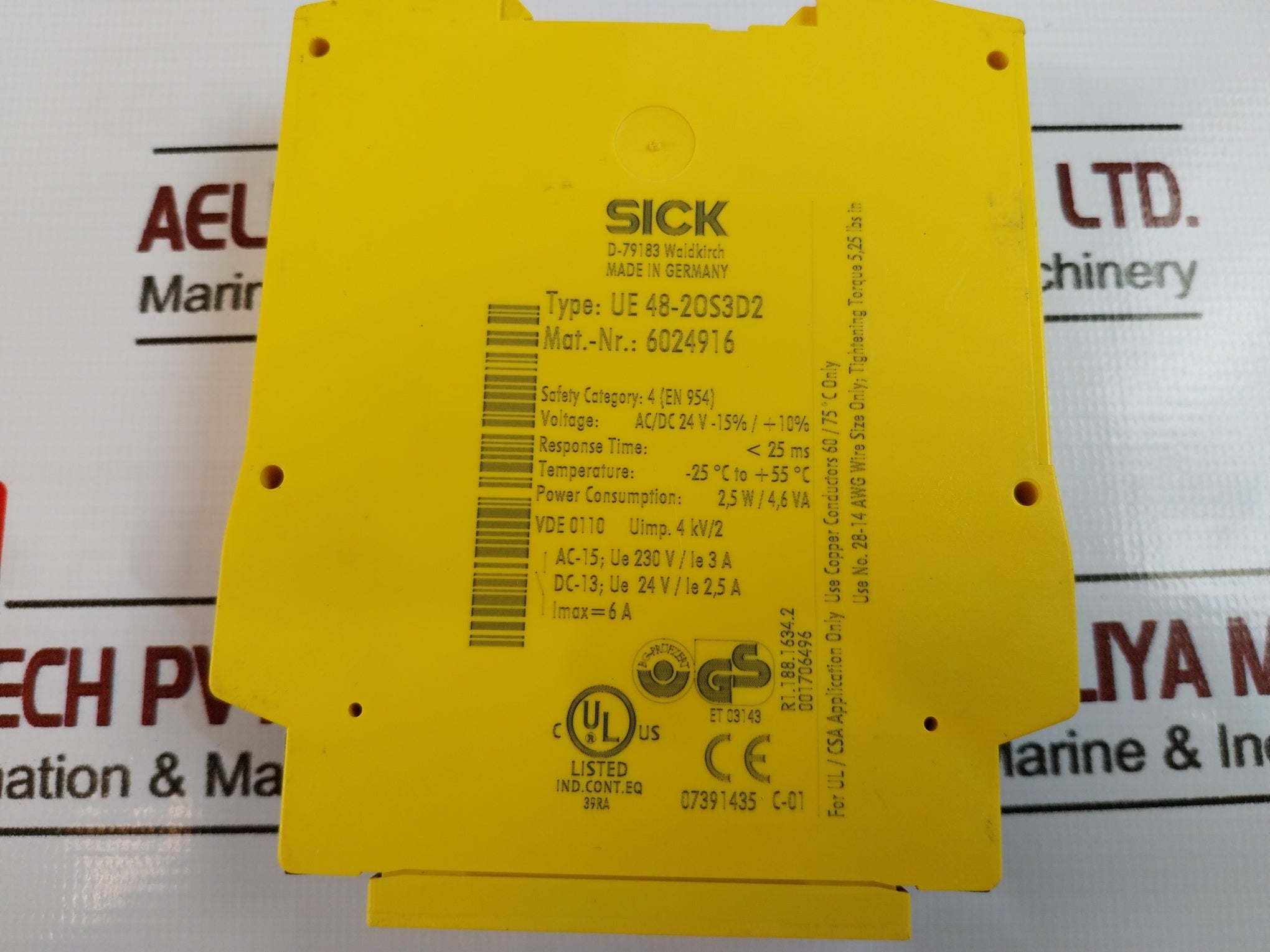 Sick Ue 48-20S3D2 Intelliface Safety Relay 24V Ac/Dc, 6024916