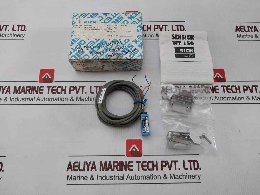 Sick Wt150-p132 Photoelectric Sensor Proximity Switch W/ Cable 2M L+ Dc10-30V