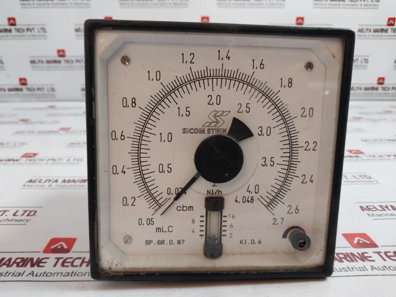 Sicom Stein Sohn Sp.Gr. 0,87 Analog Meter 0,074 To 4,048 Cbm