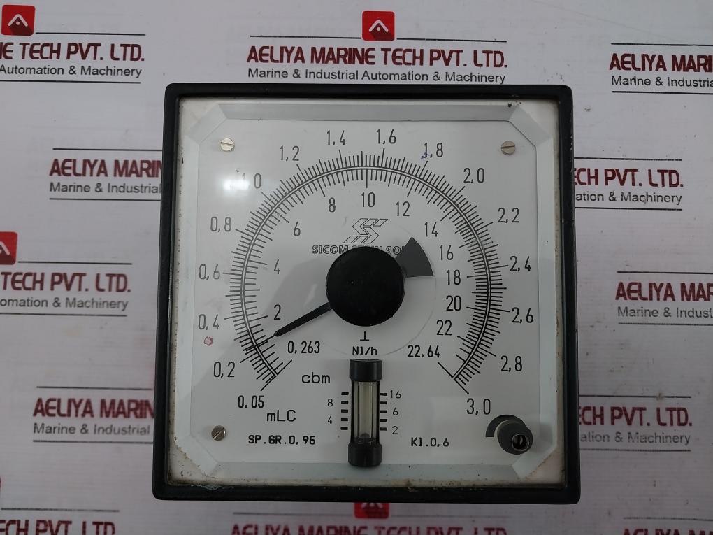 Sicom Stein Sohn Sp.Gr.0,95 Level Gauge Analog Meter N1/H 0,263 To 22,64 Cbm