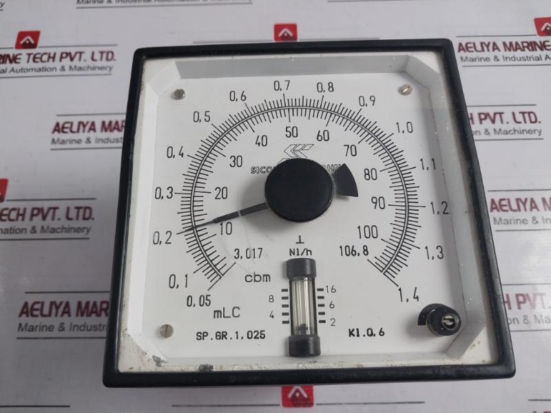 Sicom Stein Sohn Sp.Gr. 1,025 Analog Meter 3.017-106.8 Cbm