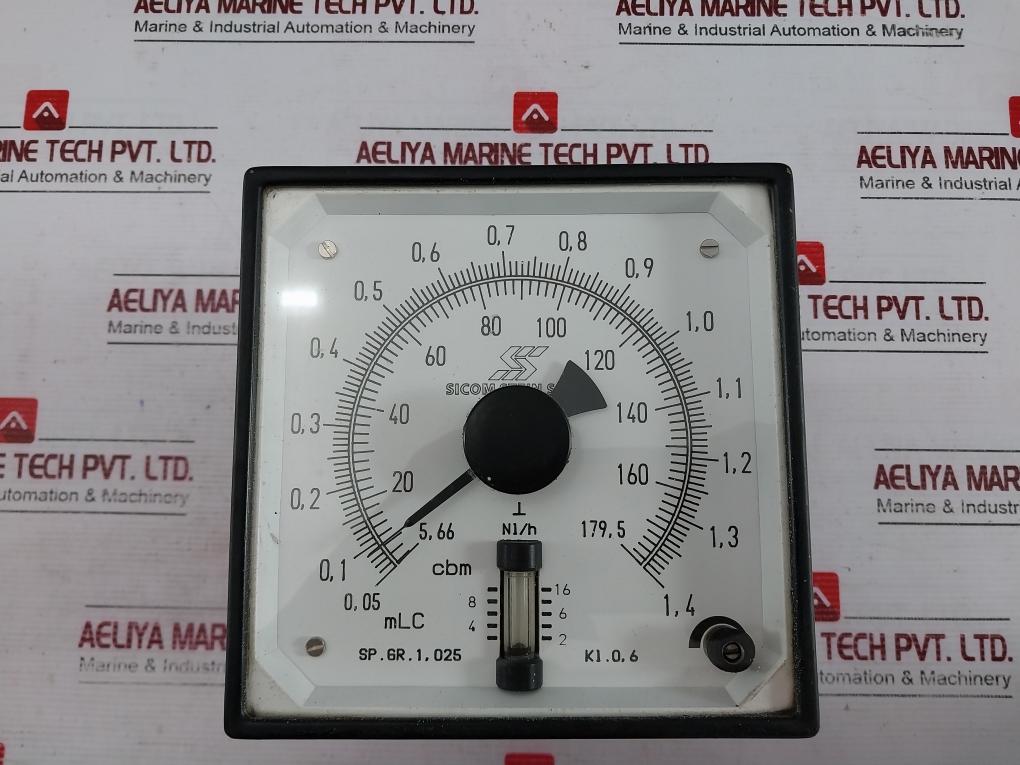 Sicom Stein Sohn Sp.Gr. 1,025 Analog Meter 5,66 To 179,5 Cbm Kl. 0,6