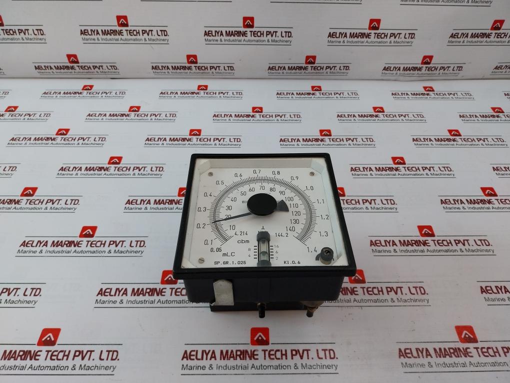 Sicom Stein Sohn Sp.Gr. 1,025 Analog Meter Kl.0.6 0.05-1.4 Mlc 4.214-144.2 Cbm