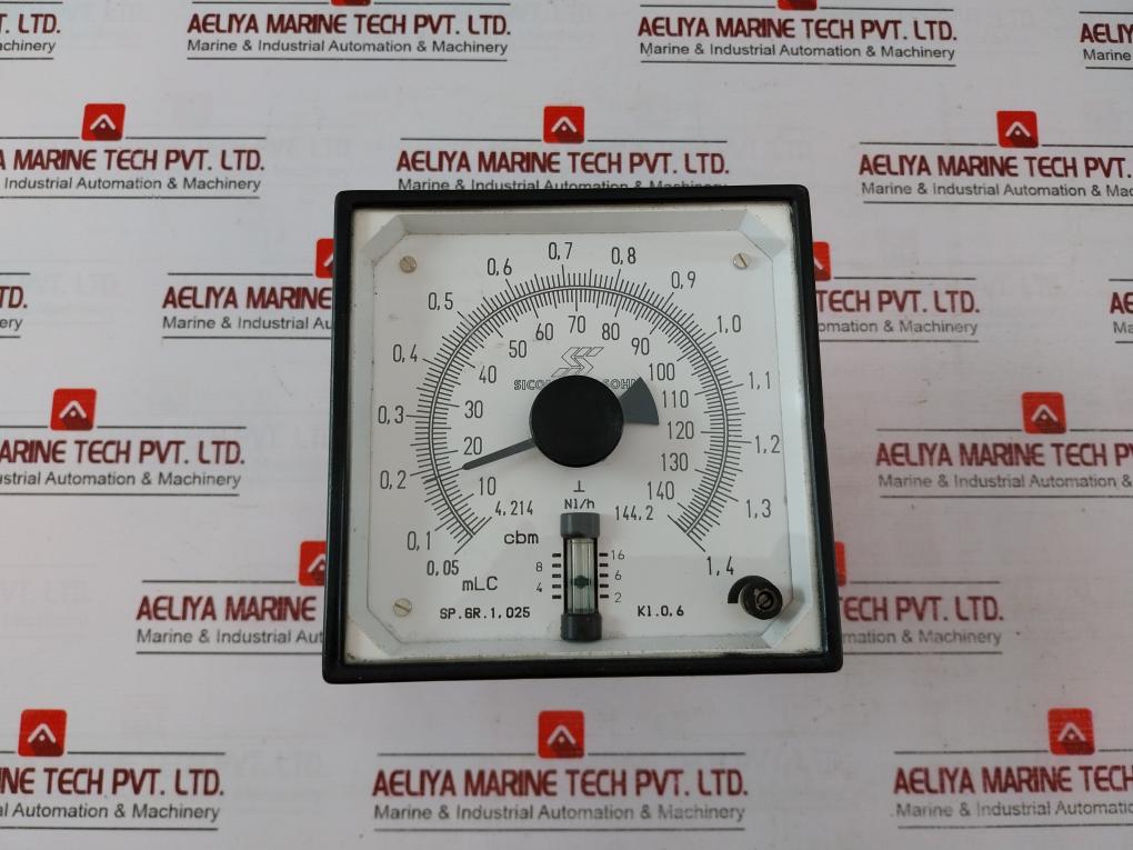 Sicom Stein Sohn Sp.Gr. 1,025 Analog Meter Kl.0.6 0.05-1.4 Mlc 4.214-144.2 Cbm