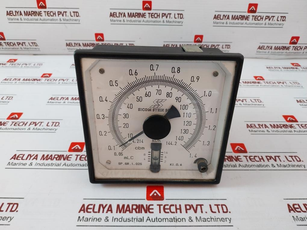 Sicom Stein Sohn Sp.Gr. 1,025 Analog Meter Kl.0.6 0.05-1.4 Mlc 4.214-144.2 Cbm