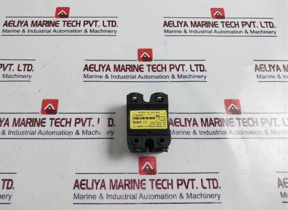 Sidel 801 Rda 48 90 01 Solid State Relay 4-32Vdc (4-16Ma) 24-480Vac 90Amp