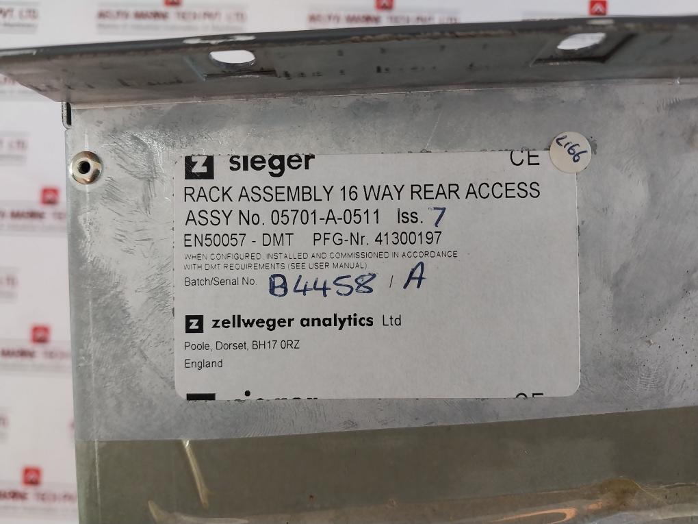 Sieger 05701-a-0511 16-way Rear Access Rack Assembly Set 85-264 Vac 47-440Hz 50W