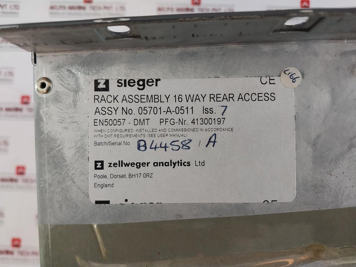 Sieger 05701-a-0511 16-way Rear Access Rack Assembly Set 85-264 Vac 47-440Hz 50W