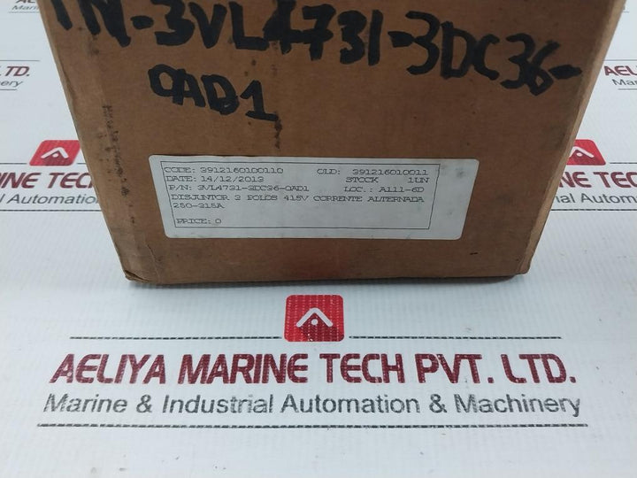 Siemens-50-60Hz-415V-Ac-250-315A-3-pole-Circuit-Break-3Vl4731-3Dc36-0Ad1-208705-22