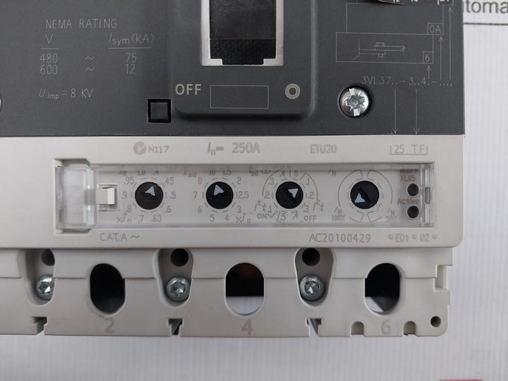 Siemens-Mounting-Screw-Kit-Circuit-Breaker-4-Pole-50-60hz-3vl3725-3tf46-0ad1-11