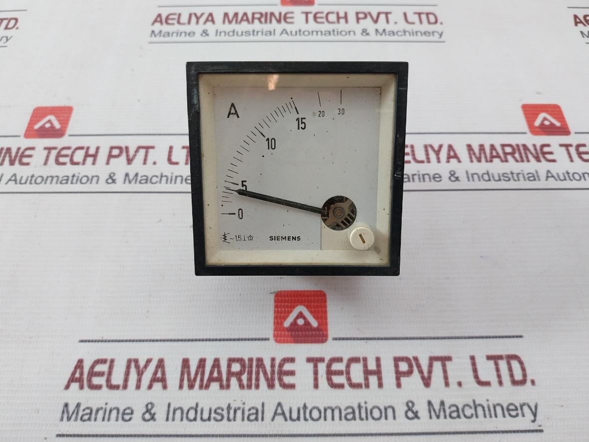 Siemens 15 A Analog Ammeter
