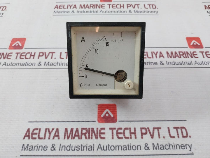 Siemens 15 A Analog Ammeter