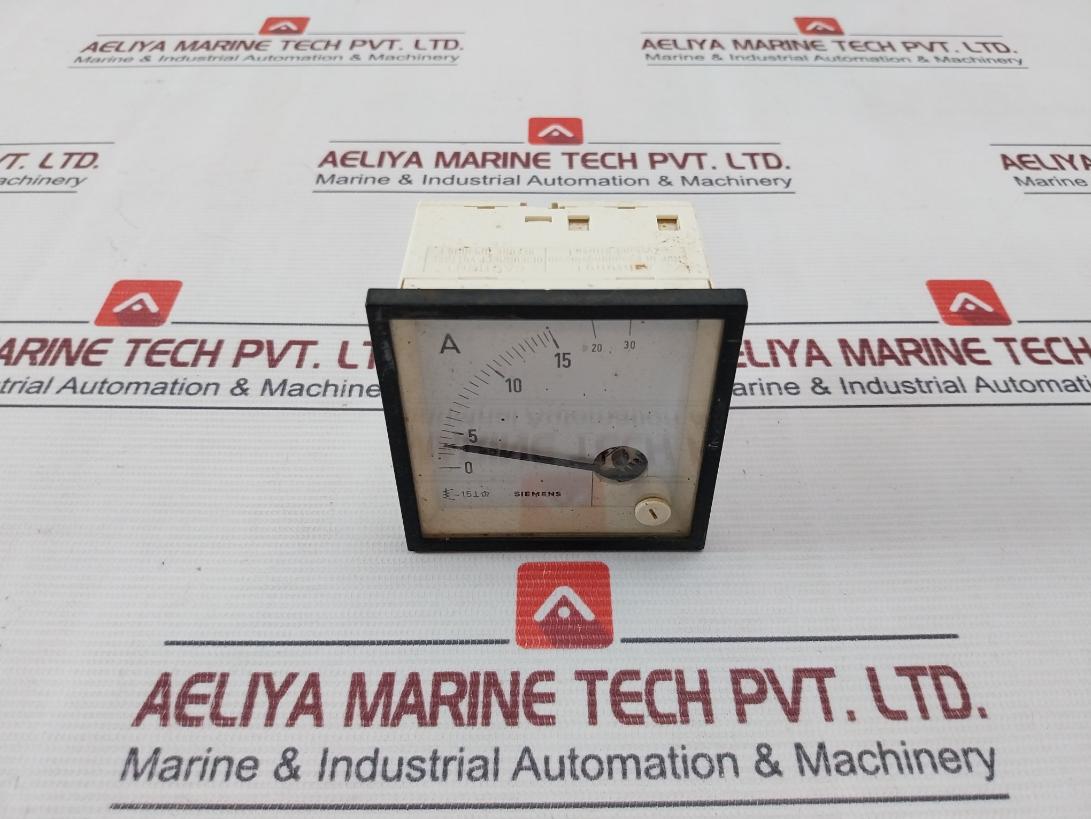Siemens 15 A Analog Ammeter