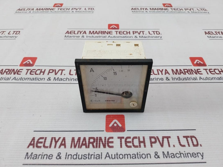 Siemens 15 A Analog Ammeter