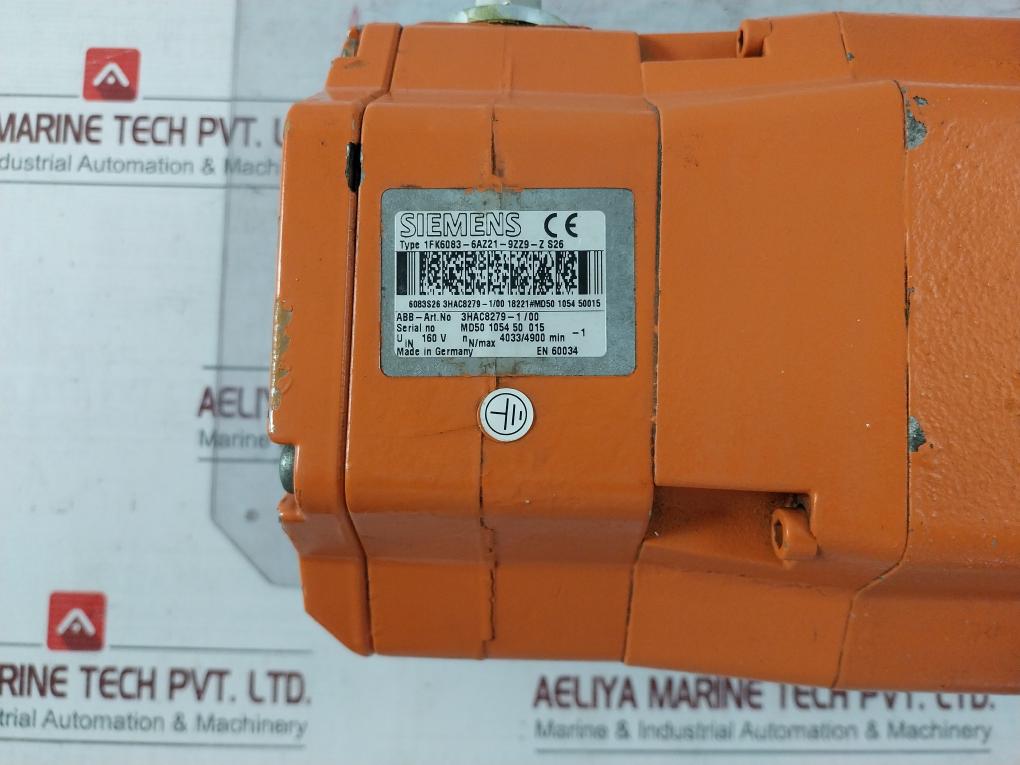 Siemens 1Fk6083-6Az21-9Zz9-z S26 Servo Motor 160V 3Hac8279-1/00