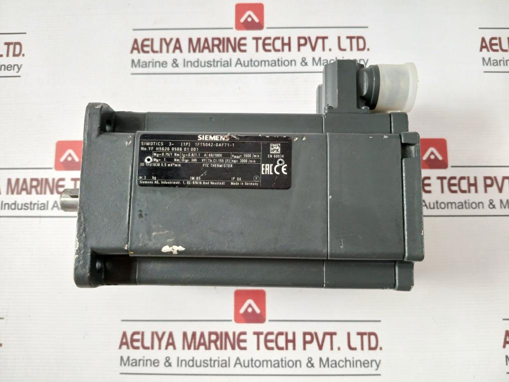 Siemens 1Ft5042-0Af71-1 Ac Feed Drive Motor Im B5 0.8/1.1A