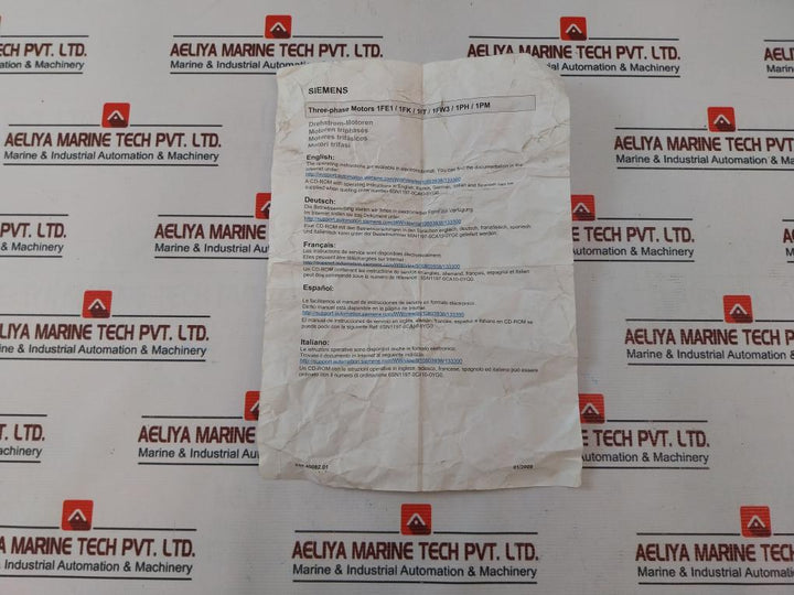 Siemens 1Ft6034-1Ak71-4Eh1 3-phase Synchronous Servo Motor Ip65