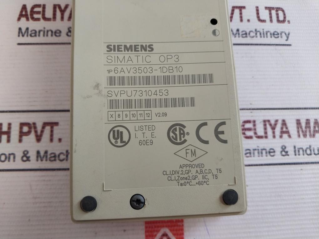 Siemens 1P6Av3503-1Db10 Simatic Op3 Operator Panel 24V