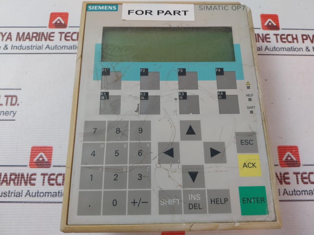 Siemens 1P 6Av3 607-1Jc20-0Ax1 Control Panel 24Vdc