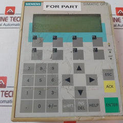 Siemens 1P 6Av3 607-1Jc20-0Ax1 Control Panel 24Vdc
