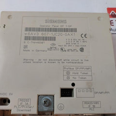 Siemens 1P 6Av3 607-1Jc20-0Ax1 Control Panel 24Vdc