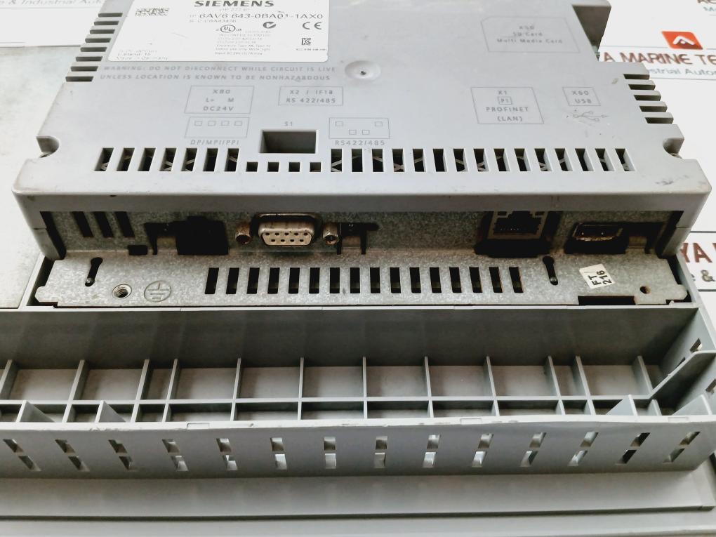 Siemens 1P 6Av6 643-0Ba01-1Ax0 Operator Panel W/ 6Av6671-1Cb00-0Ax2 Memory Card