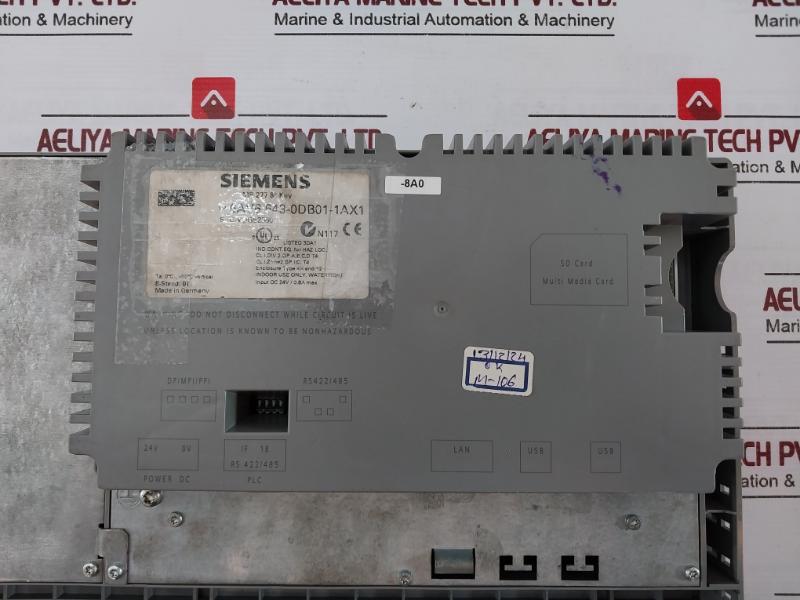 Siemens 1P 6Av6 643-0Db01-1Ax1 Touch Multi Panel Dc 24V/8A Max S C-vog52960