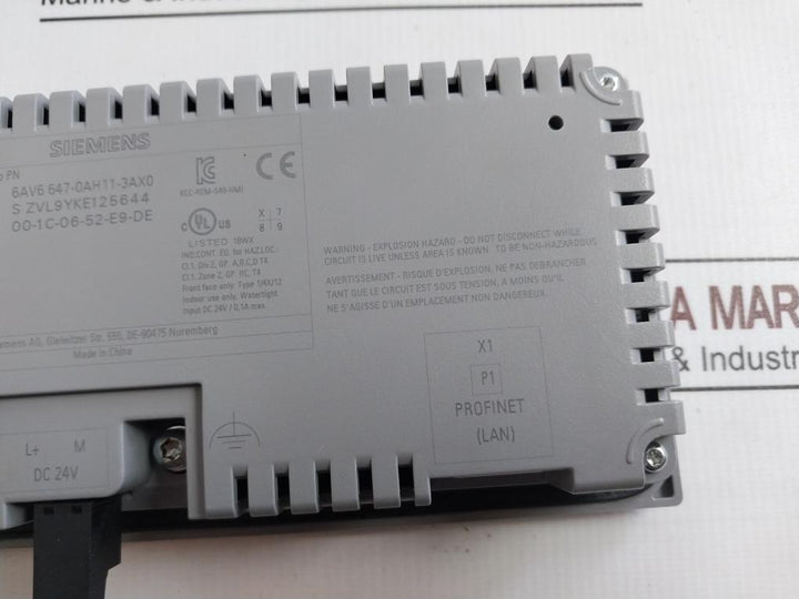 Siemens 1P 6Av6 647-0Ah11-3Ax0 Basic Panel Kp300 Basic Mono Pn
