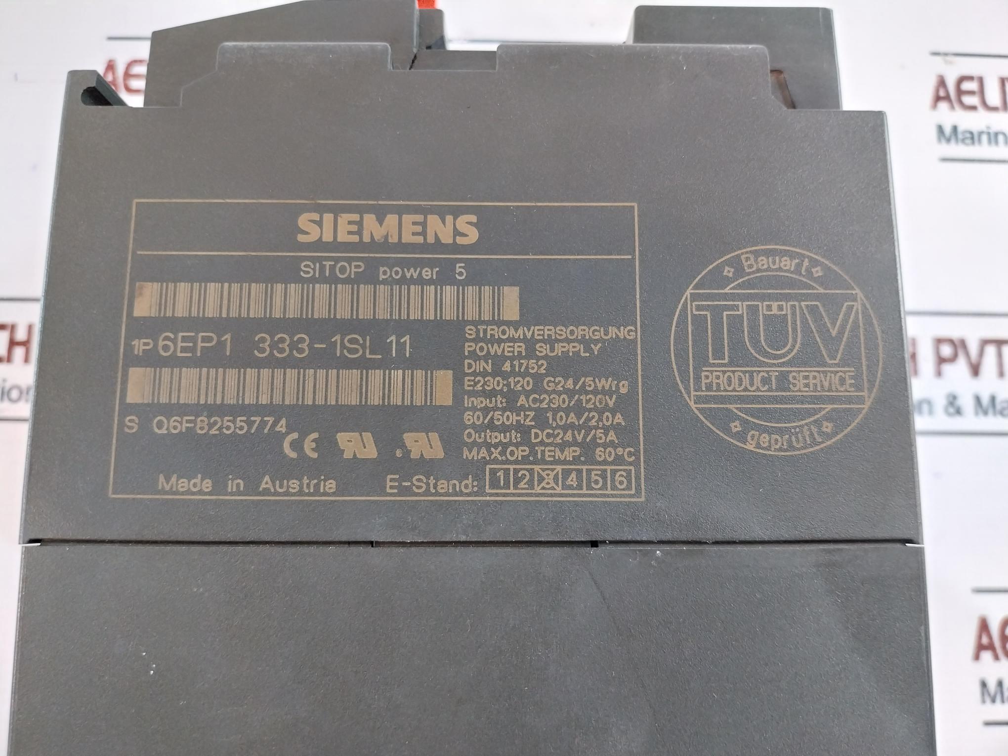 SIEMENS 1P 6EP1 333-1SL11 Power Supply 60/50hz