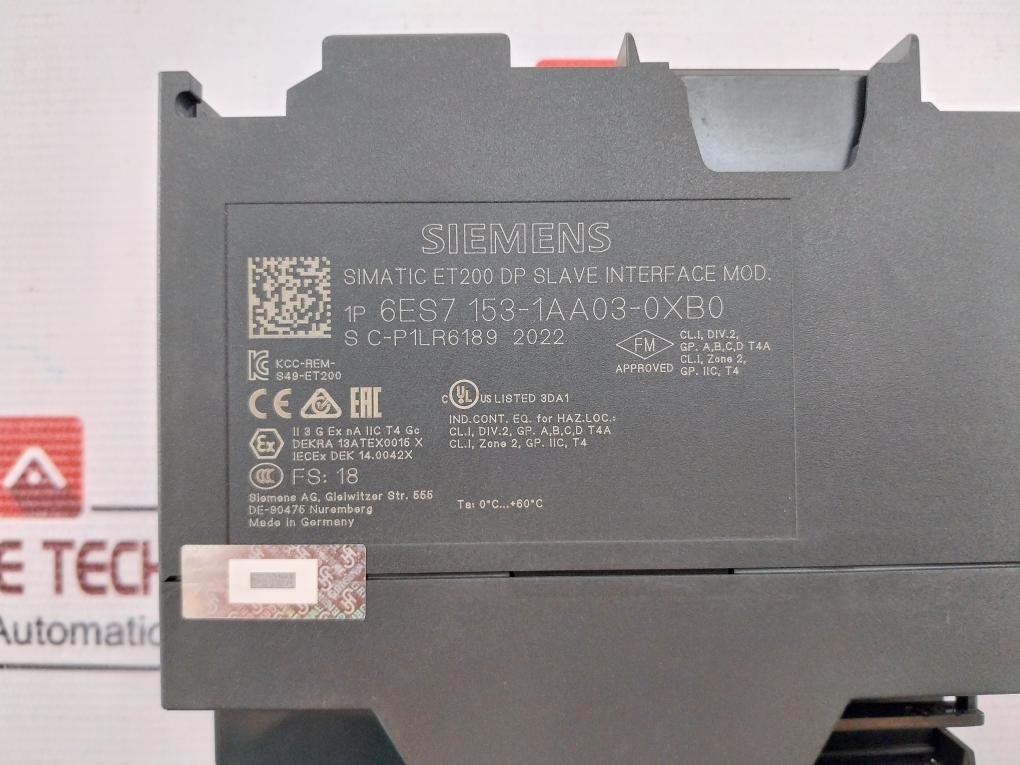 Siemens 1P 6Es7 153-1Aa03-0Xb0 Interface Module Kcc-rem-s49-et200