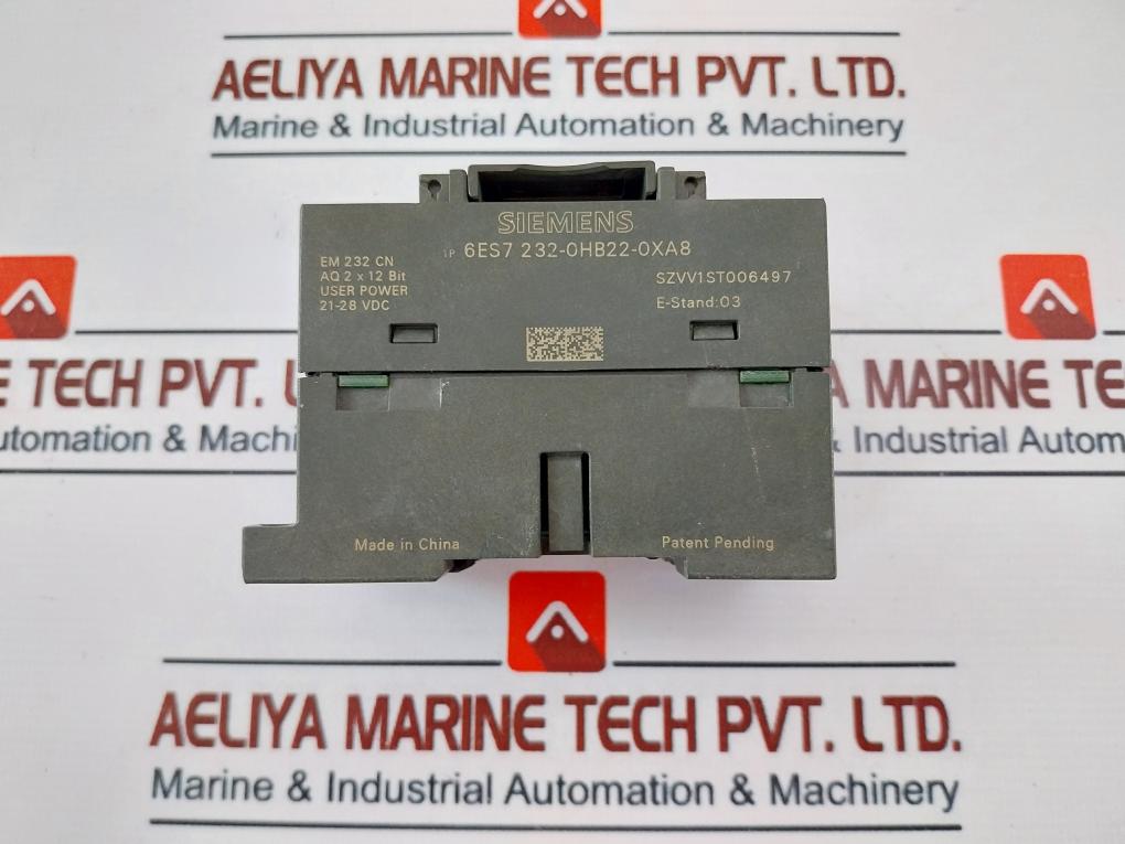 Siemens 1P 6Es7 232-0Hb22-0Xa8 Analog Output Module Em 232 Cn Aq 2 X 12 Bit